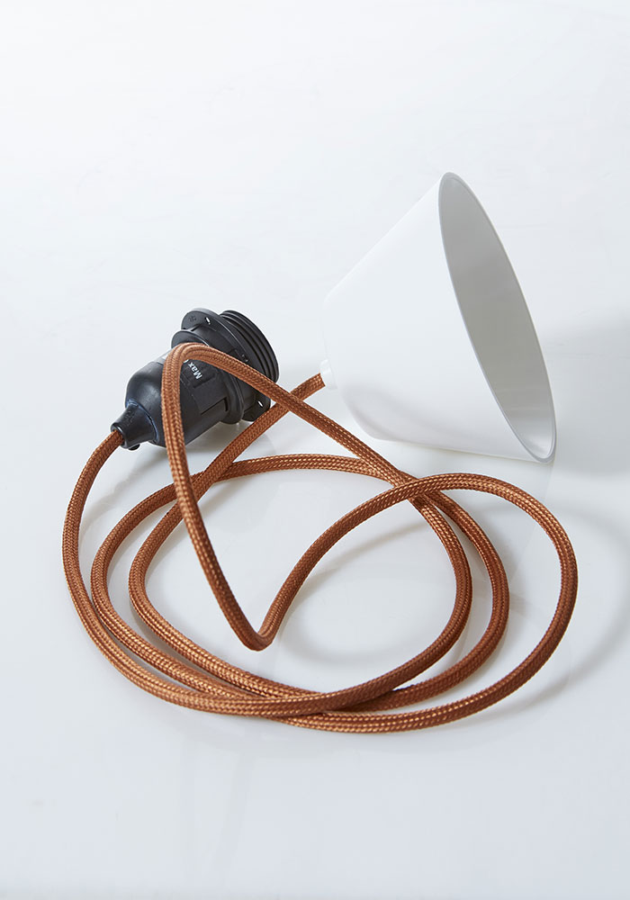 10172-Takupphäng 2m svart E27 korall/koppar