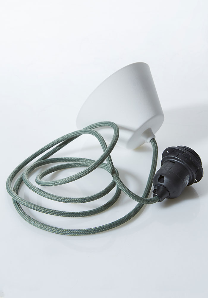 10173-Takupphäng 2m svart E27 salviagrön