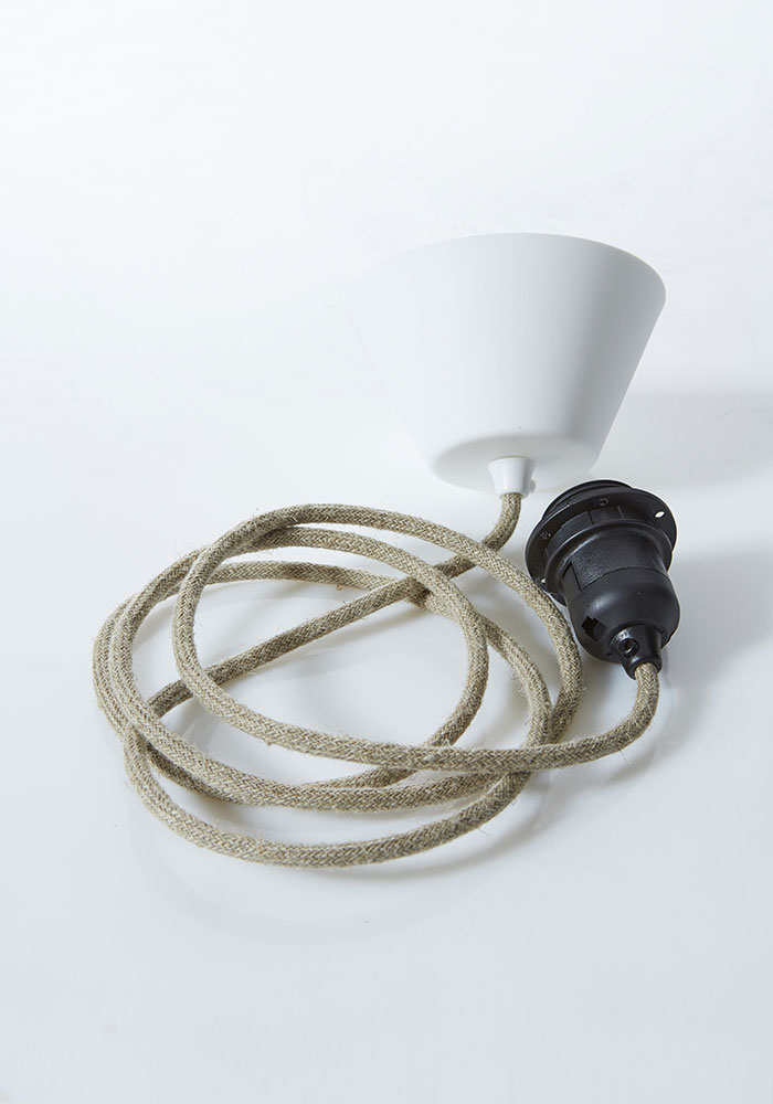 10175-Takupphäng 2m svart E27 linne natur